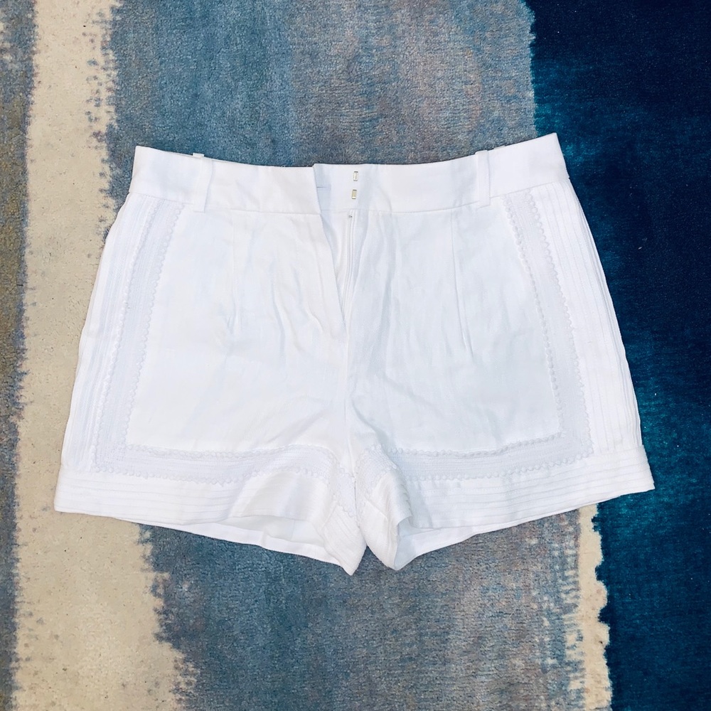 J. Crew White Linen Lace Short, 3” Inseam, Size 2